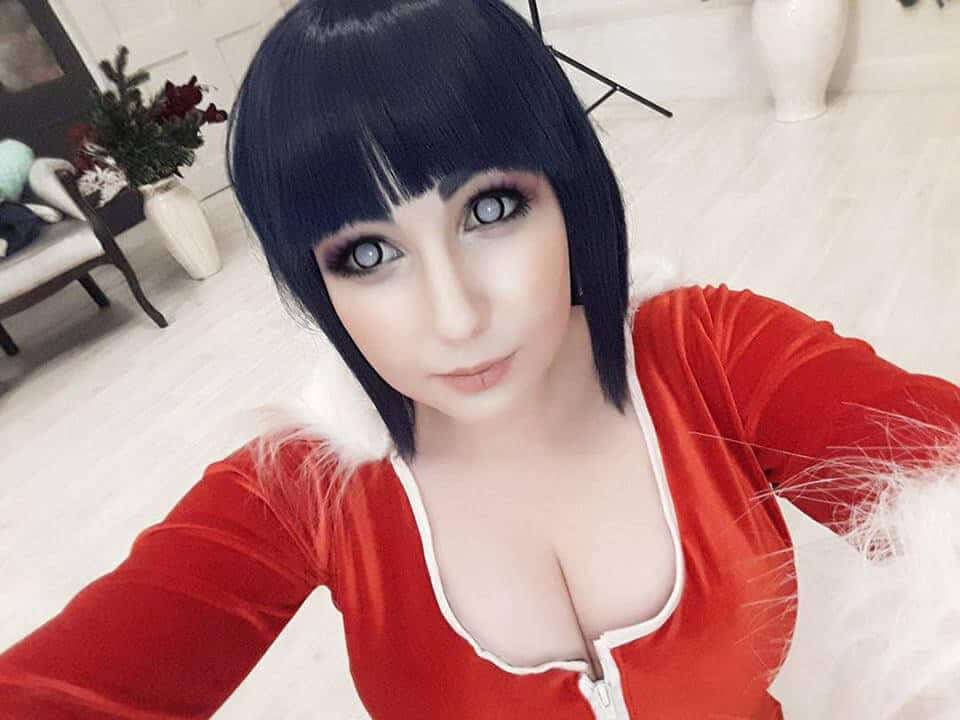 Cosplay sexy ecchi Hentai de Hinata de Naruto Merry christmas